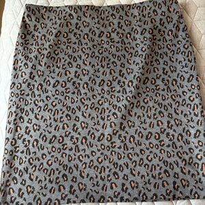Nine West - Animal Print Knit Skirt - XL